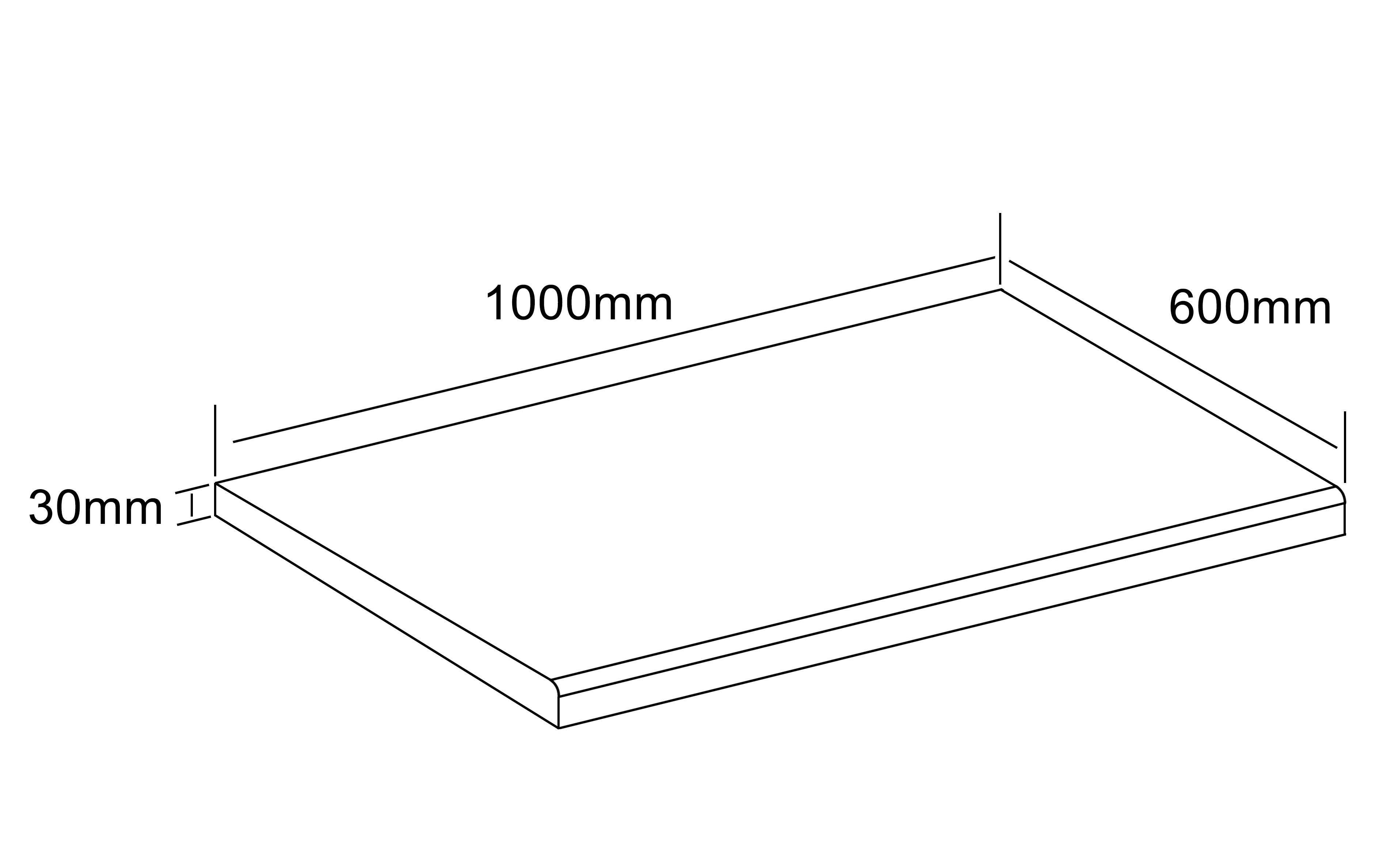 Arbeitsplatte Fasola - Grau, Trend, Holzwerkstoff (100/3/60cm) - MID.YOU