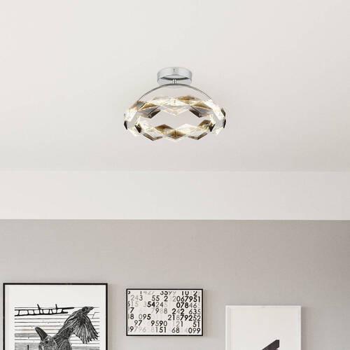 Led-deckenleuchte 67318d - Klar, Design, Kunststoff/Metall (37,5/21,5cm) - Globo