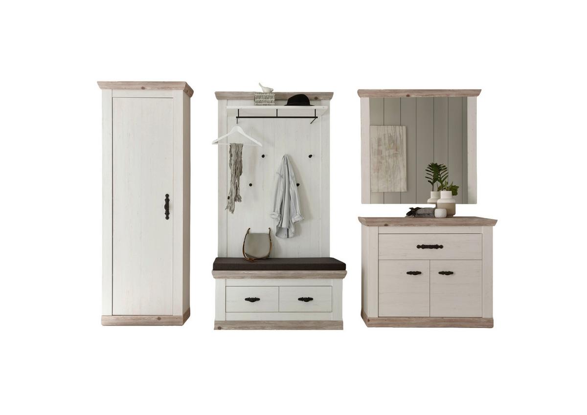 Garderobe Florenz Pinienfarb./Hellbraun B: 307cm - Hellbraun/Pinienfarben, Design, Holzwerkstoff (307/201/45cm) - MID.YOU