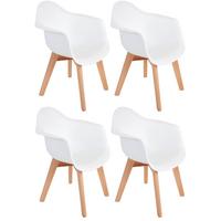 Kinderstuhl Bambino Echtholz Buchef./Weiß Sitzhöhe 32,5 cm - Buchefarben/Weiß, MODERN, Holz/Kunststoff (42/57,5/30cm) - Ondega