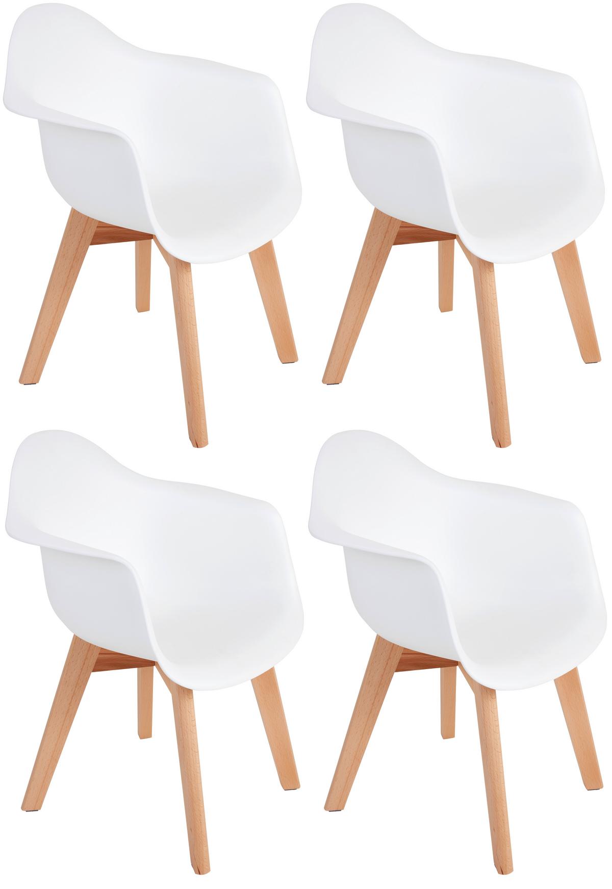 Kinderstuhl Bambino Echtholz Buchef./Weiß Sitzhöhe 32,5 cm - Buchefarben/Weiß, MODERN, Holz/Kunststoff (42/57,5/30cm) - Ondega