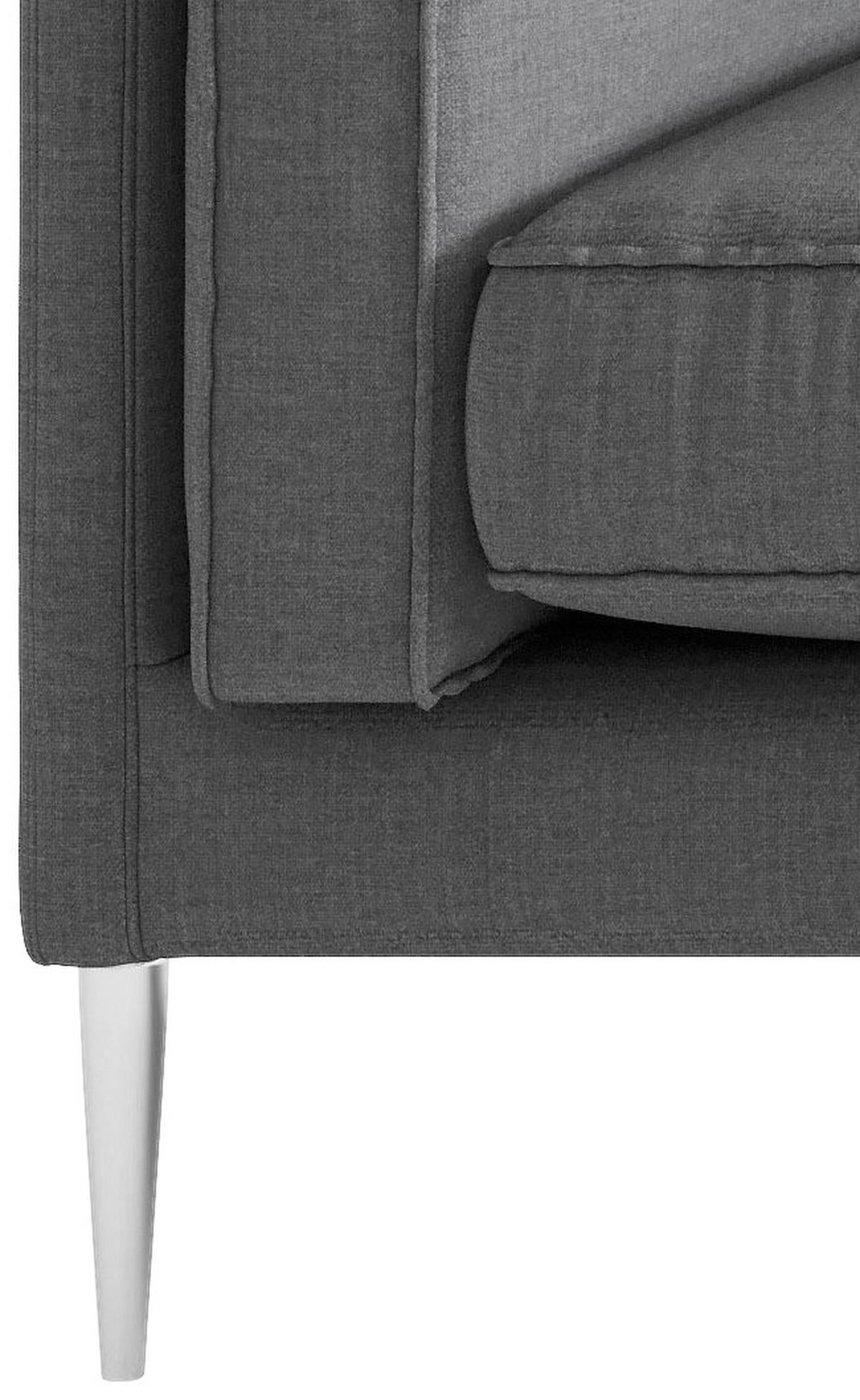 Sitzgarnitur Austin - Edelstahlfarben/Anthrazit, Design, Textil - Livetastic