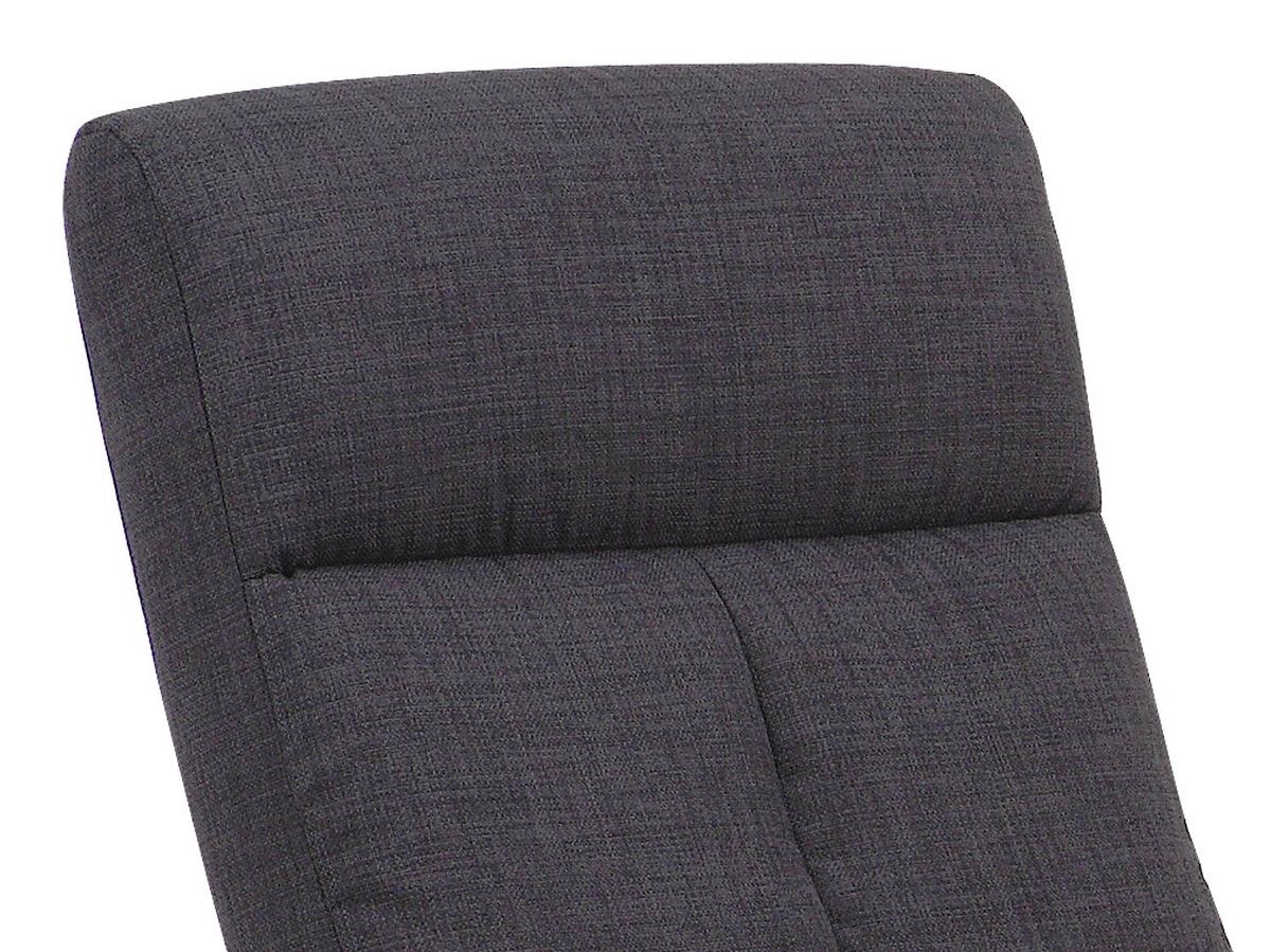 Fernsehsessel mit Fußhocker Niklas Webstoff Dunkelgrau - Dunkelgrau/Naturfarben, MODERN, Holz/Textil (66/98-86/80-110cm) - Ondega