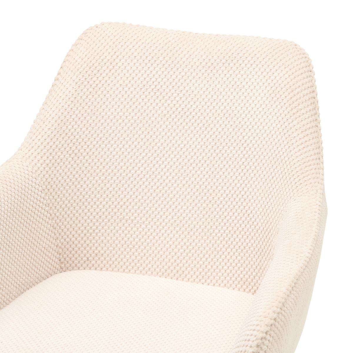 Armlehnstuhl Cora Webstoff Beige, B: 56 cm - Beige, KONVENTIONELL, Textil/Metall (56/81/61cm) - MID.YOU