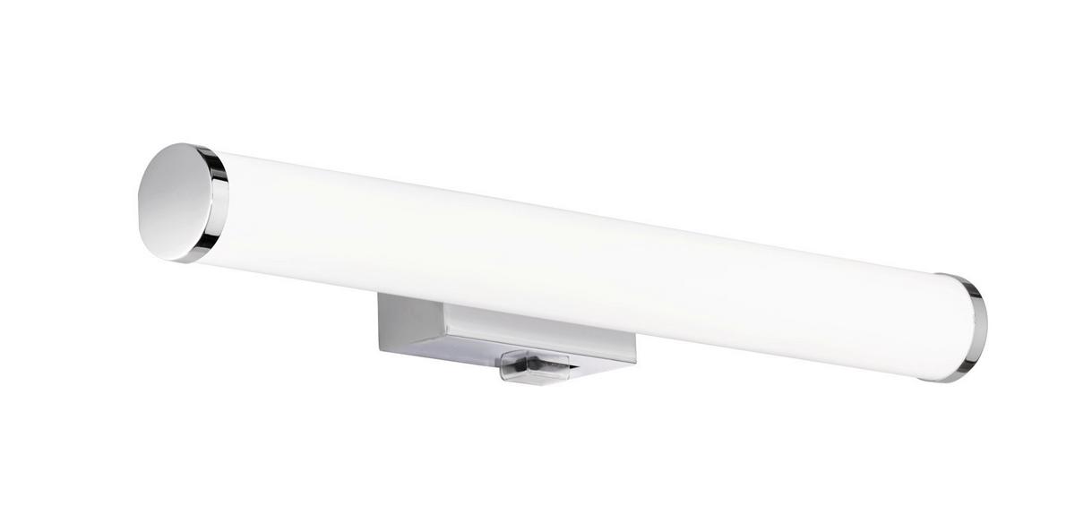 Led Bad-wandleuchte Mattimo Ip44 Mit Schalter, 1-Flammig - Chromfarben/Weiß, Basics, Kunststoff/Metall (40/5,5cm) - Trio Leuchten