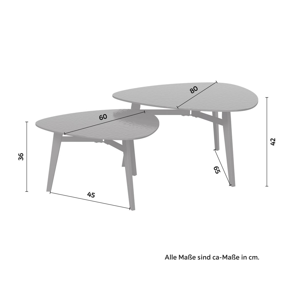 KONFERENČNÝ STOLÍK KELAYA - čierna, Modern, kov/sklo (80/60/80/60/42/36cm) - Bessagi Home
