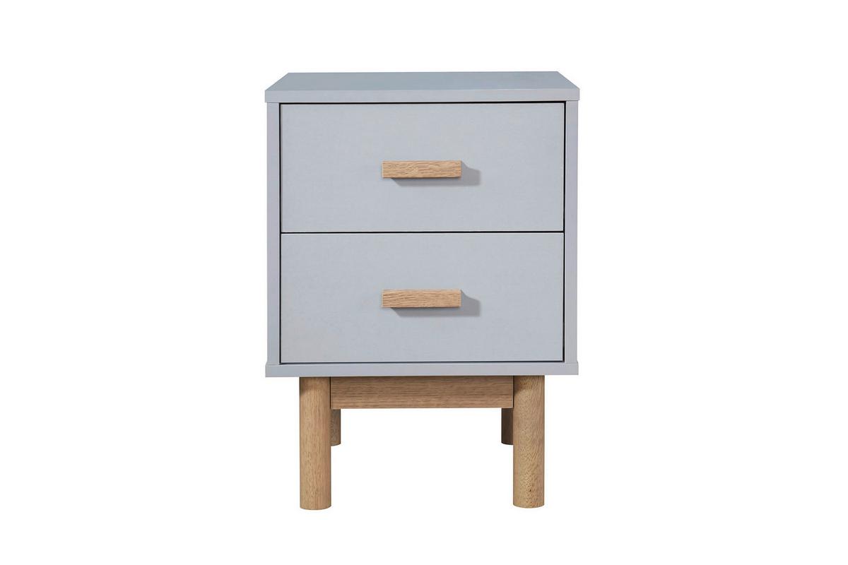 Nachttisch Melanie Grau/Eiche B:40 cm - Eichefarben/Grau, Design, Holz/Holzwerkstoff (40/55/44cm) - MID.YOU