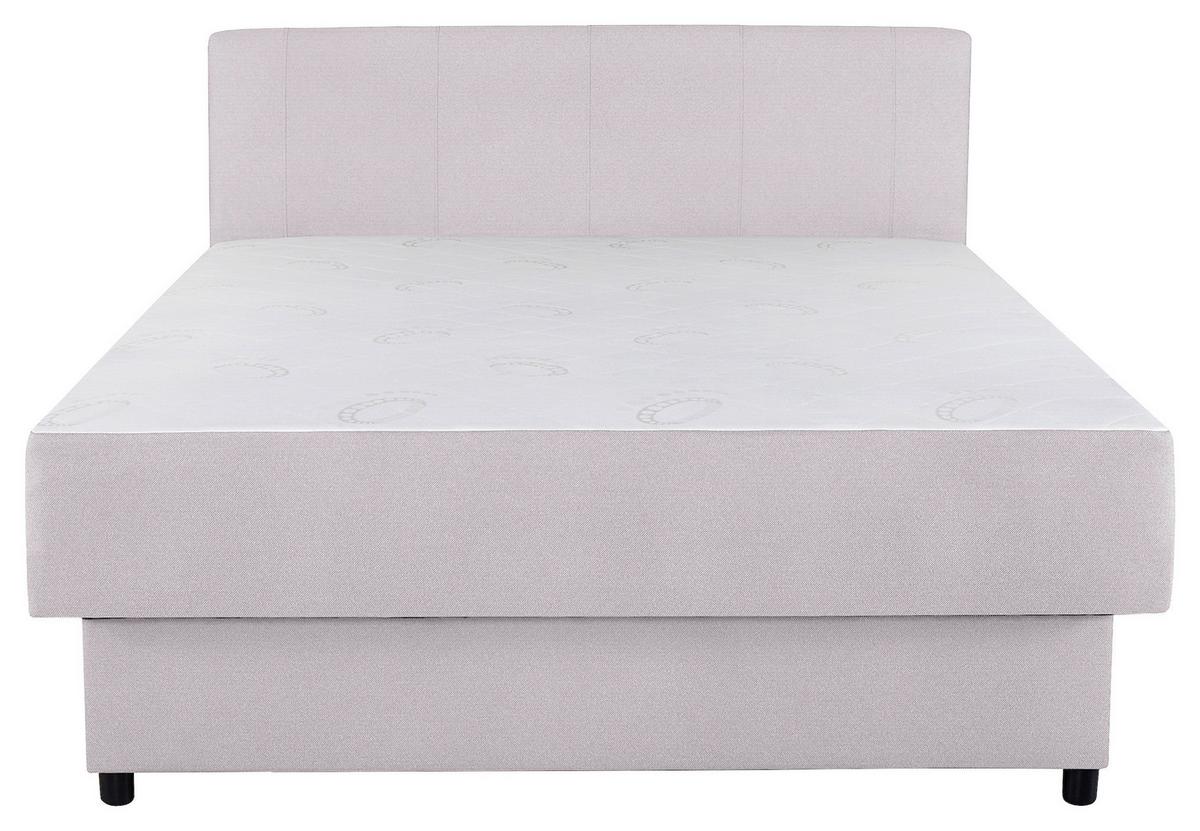 Kárpitozott Ágy Flora 140/200 Cm - világosszürke/szürke, Konventionell, faalapú anyag/textil (140/200cm)