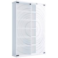 CD-Regal Tilano Weiß B: 60 cm - Weiß, Design, Glas/Holzwerkstoff (60/92/18cm) - MID.YOU