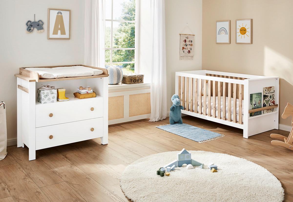 Babyzimmer Lova 2 Teilig - Naturfarben/Weiß, Basics, Holz - Pinolino