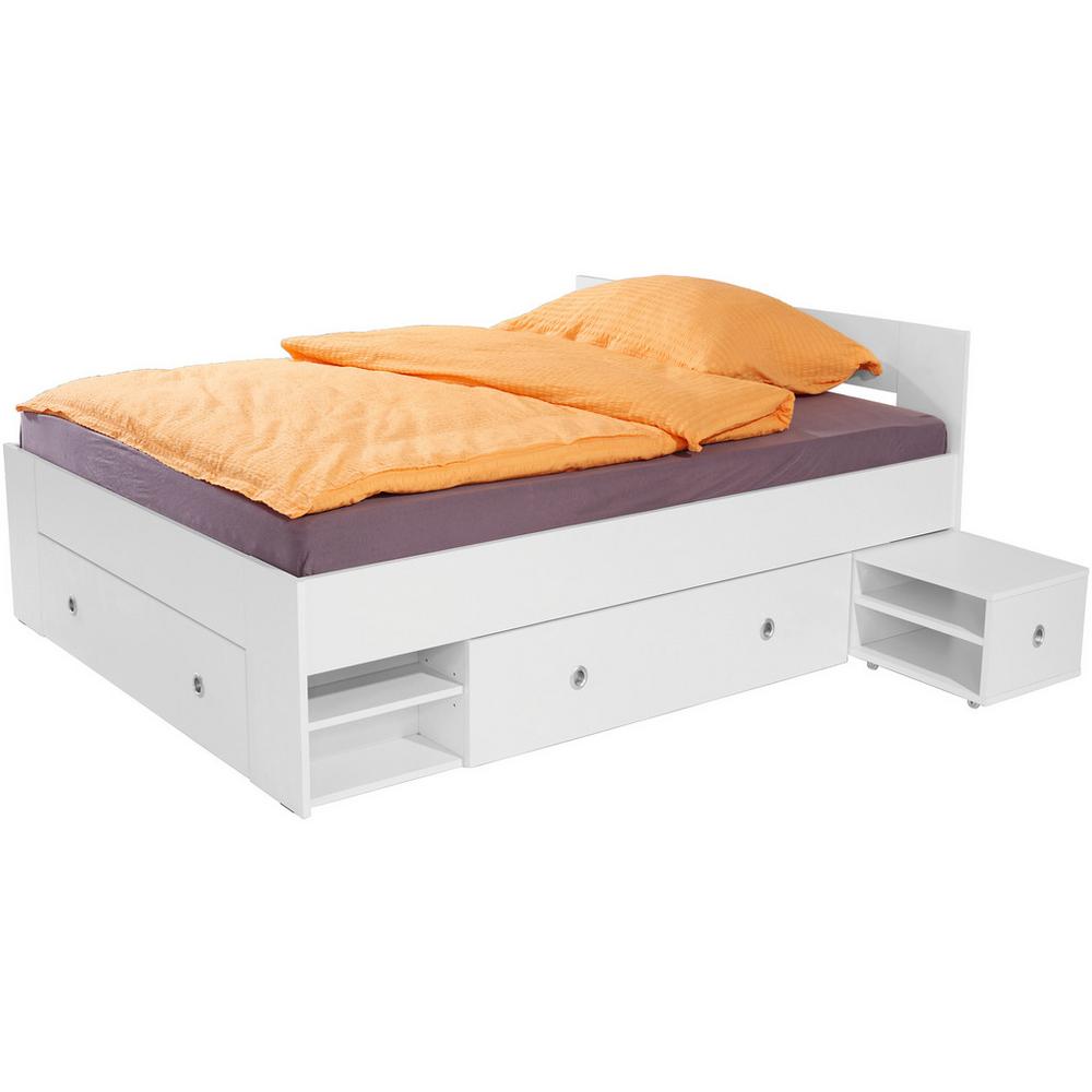 Posteľ S Úložným Priestorom Azurro, 140x200, Biela