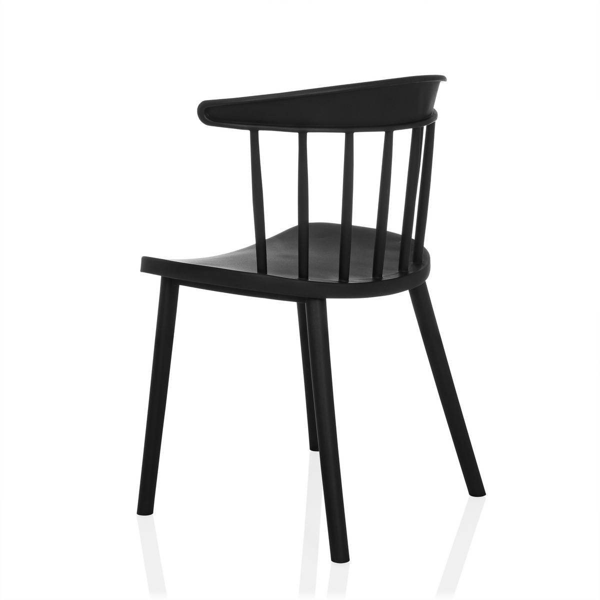 Besucherstuhl Artifo Schwarz B: 53 Cm - Schwarz, MODERN, Kunststoff (53/75/45cm) - MID.YOU