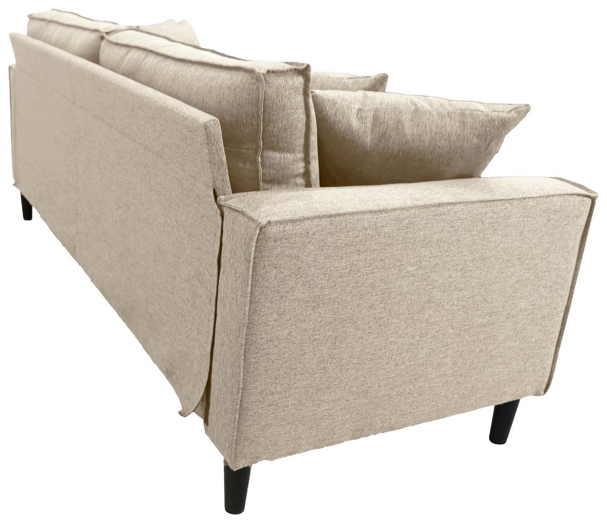 2-Sitzer-Sofa Beluna Beige B: 141,5 cm - Beige/Schwarz, Basics, Textil (141,5/84/83cm) - P & B