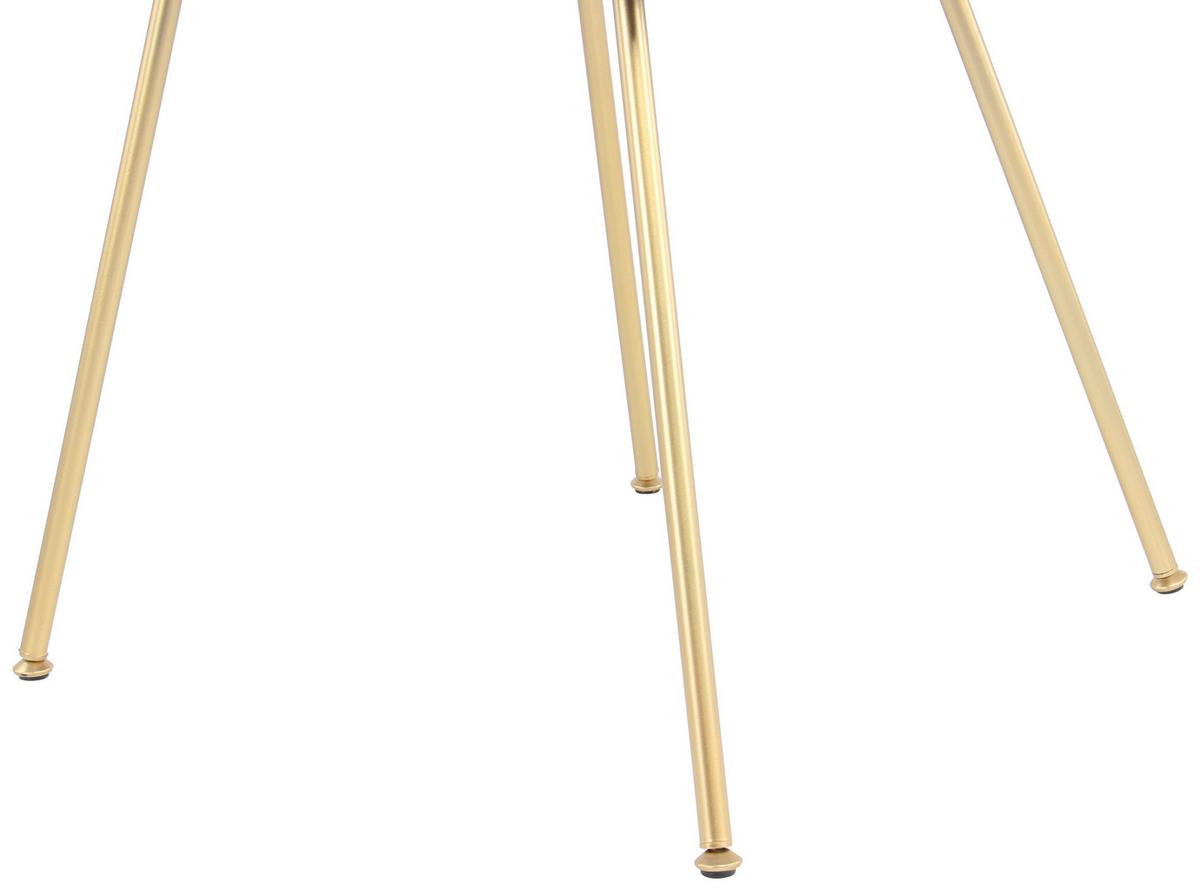Armlehnstuhl Richard 525 Terra/Scharz - Goldfarben, Design, Holz/Kunststoff (53cm) - Kayoom