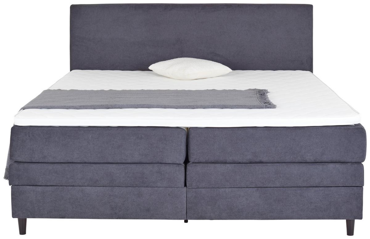 Boxspringbett Kleopatra - Anthrazit, KONVENTIONELL, Holz/Holzwerkstoff (180/200cm) - Ondega