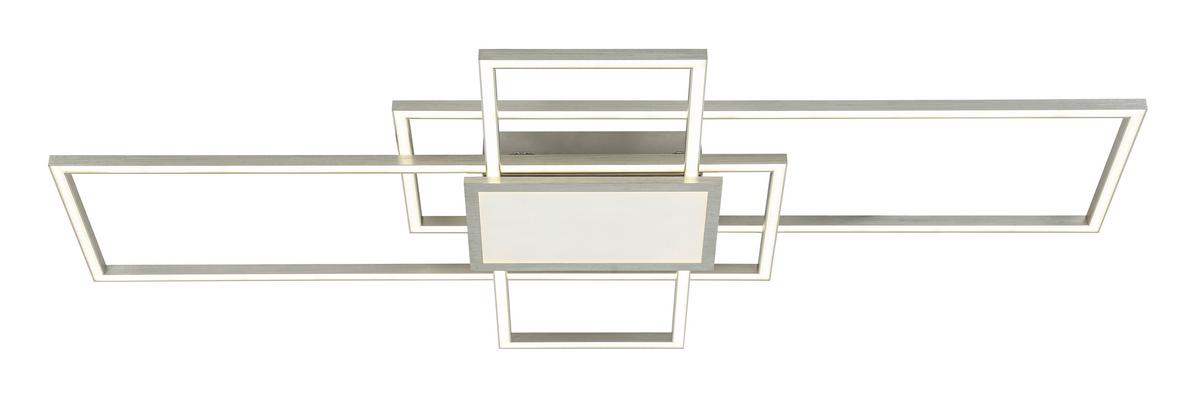 LED-Deckenleuchte Christina 50W 7000lm 3000-6000K dimmbar - Alufarben/Nickelfarben, Basics, Kunststoff/Metall (100/45,8/7,3cm) - Luca Bessoni