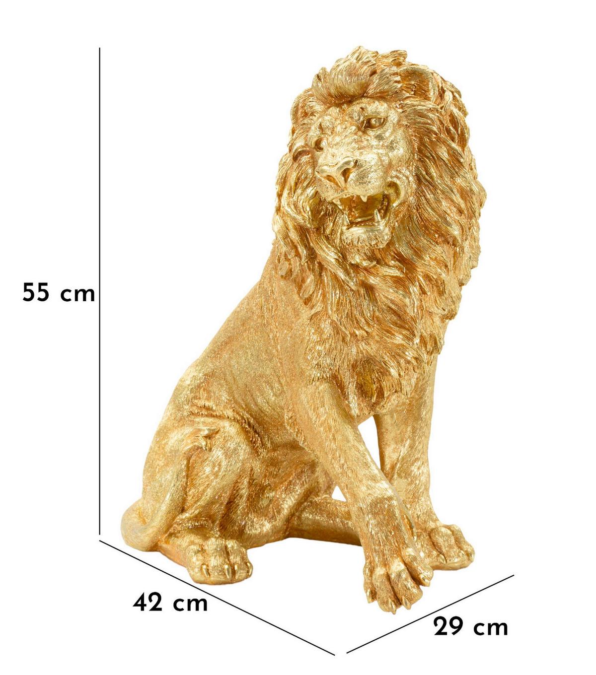 Skulptur Kunststoff, Gold - Basics, Kunststoff (45/55/29cm)