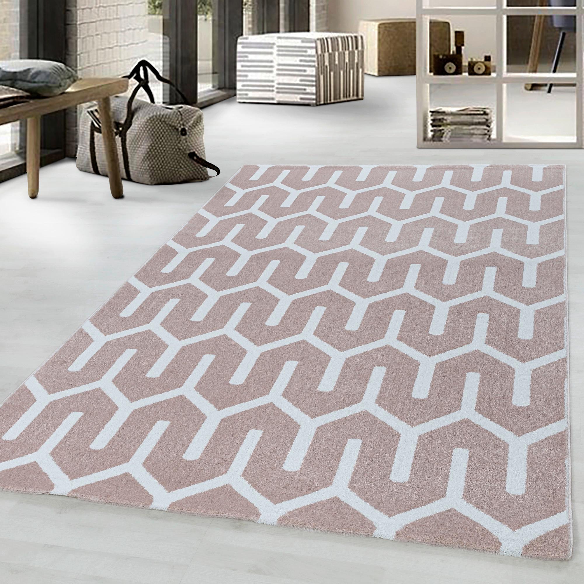 Webteppich Pink Naturfaser Costa 200x290 cm - Pink, Design, Textil (200/290cm)