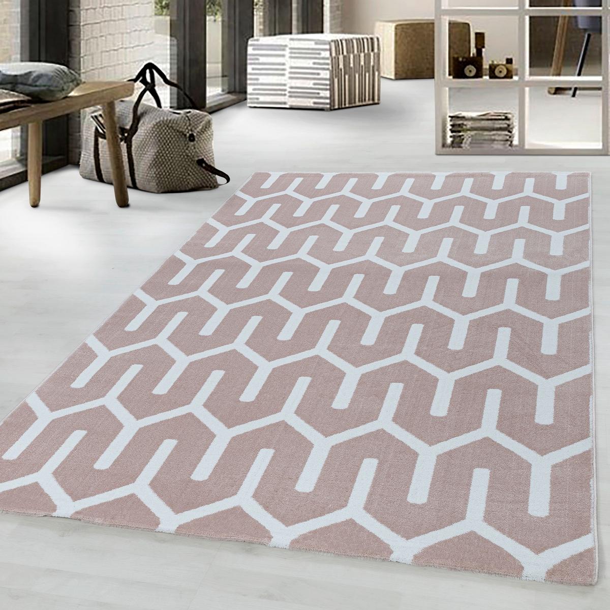 Webteppich Pink Naturfaser Costa 200x290 cm - Pink, Design, Textil (200/290cm)