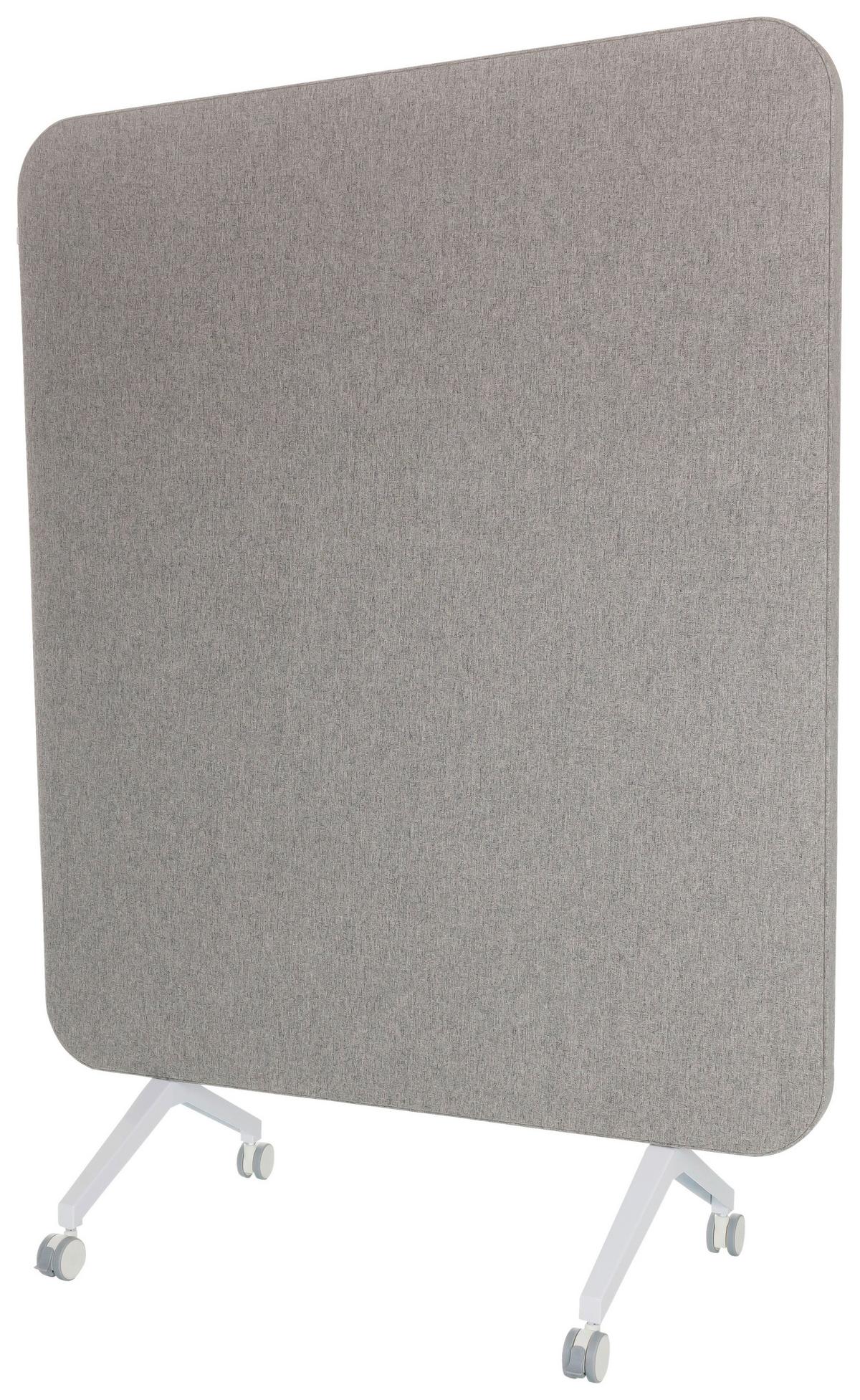 Akustikwand Mit Whiteboard Vision Board - Grau, Basics, Glas/Kunststoff (120/164/60cm) - MID.YOU