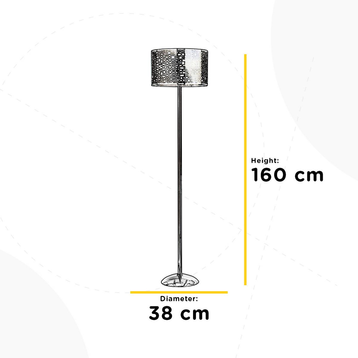 Állólámpa 4755/pt Bruce - szahara/krómszínű, Basics, műanyag/fém (38/38/160cm)