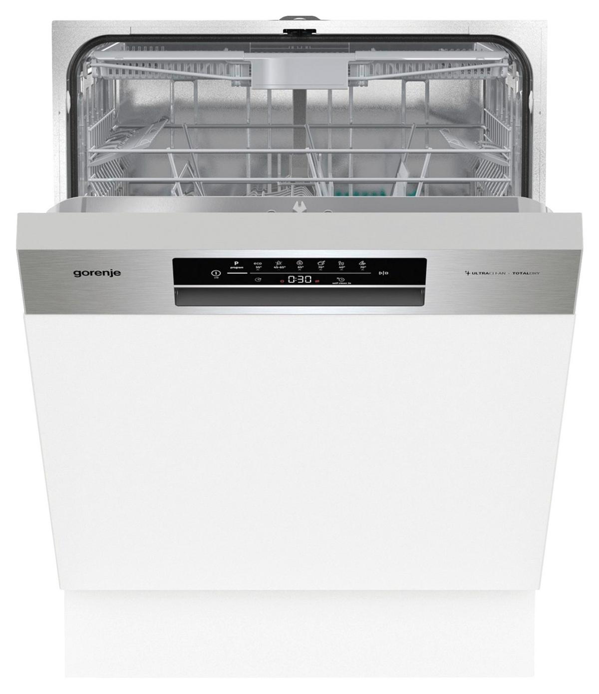 Einbau-geschirrspüler Gi643d90 B: 59,8 Cm Teilintegriert - Edelstahlfarben, Basics, Kunststoff/Metall (59,8/81,5/55,5cm) - Gorenje