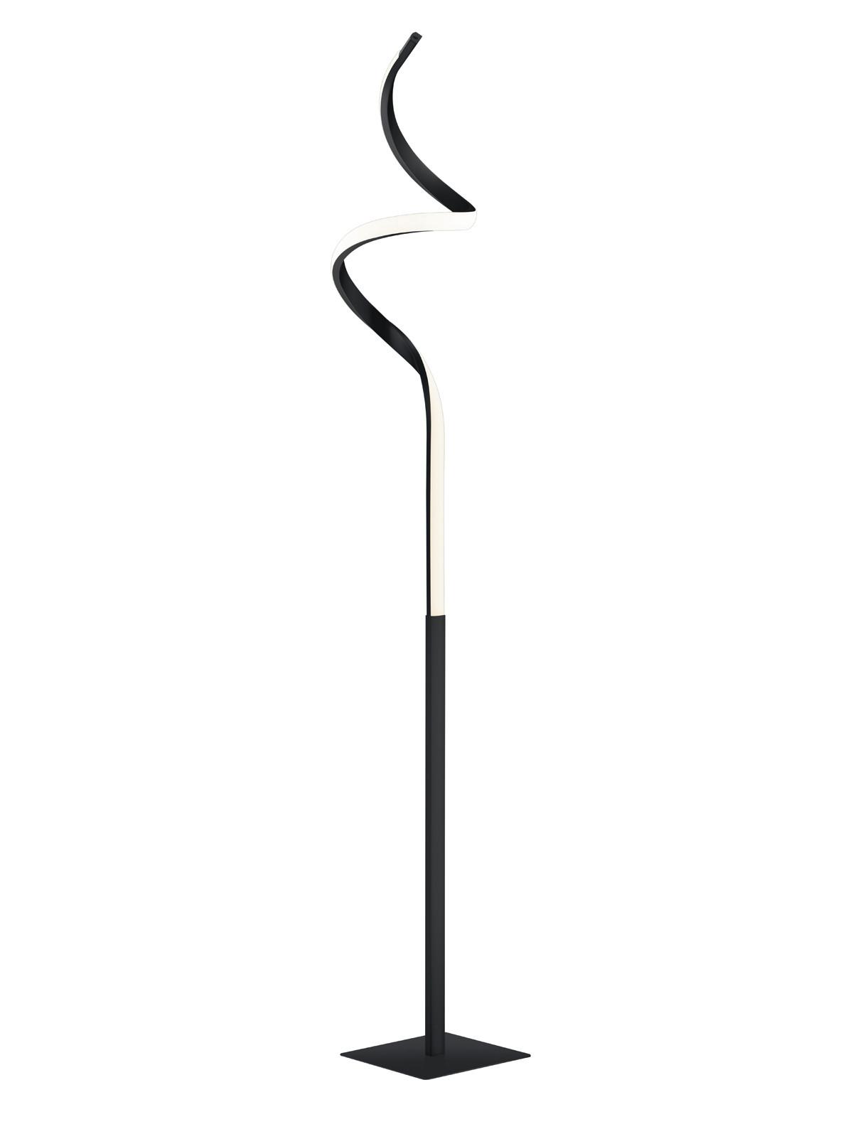LED-Stehlampe Course dimmbar Schwarz/Weiß, Memory-Funktion - Schwarz/Weiß, Design, Kunststoff/Metall (20,5/145cm)