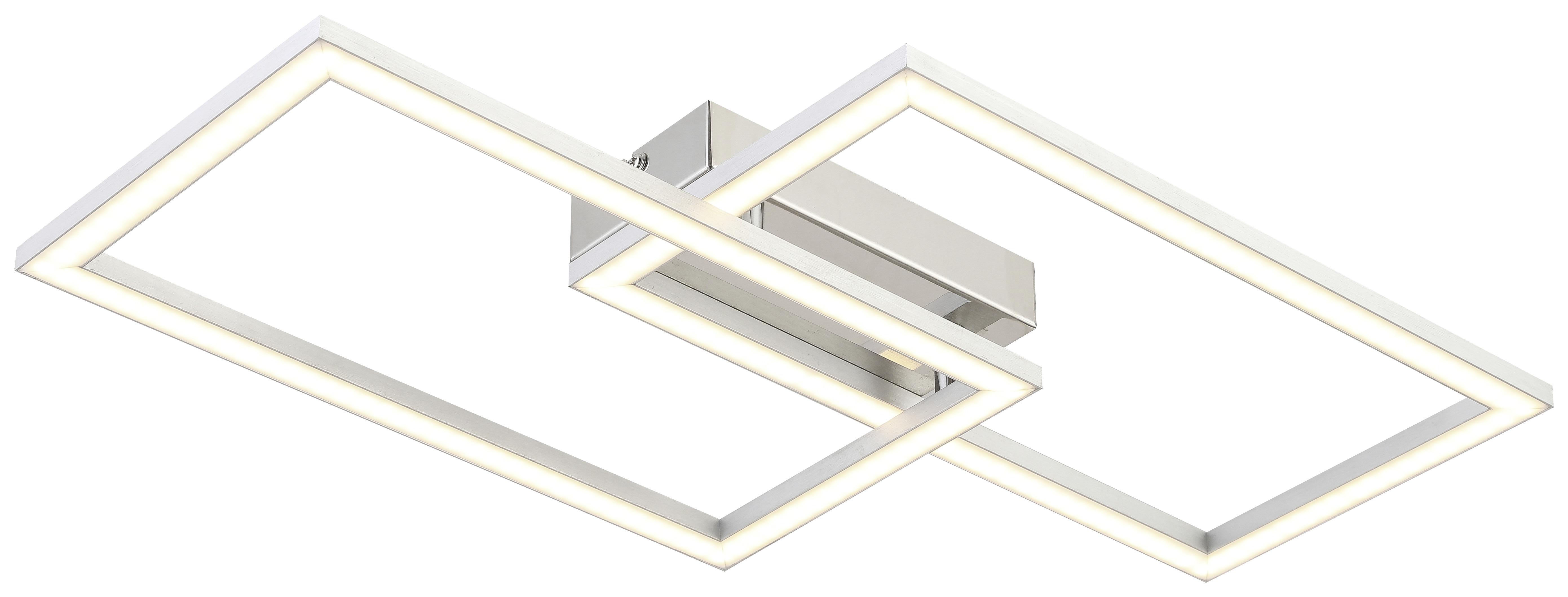 LED-Deckenleuchte Tracy L: 50 cm, 1-Flammig - Alufarben, MODERN, Kunststoff/Metall (50/28/6cm) - Luca Bessoni