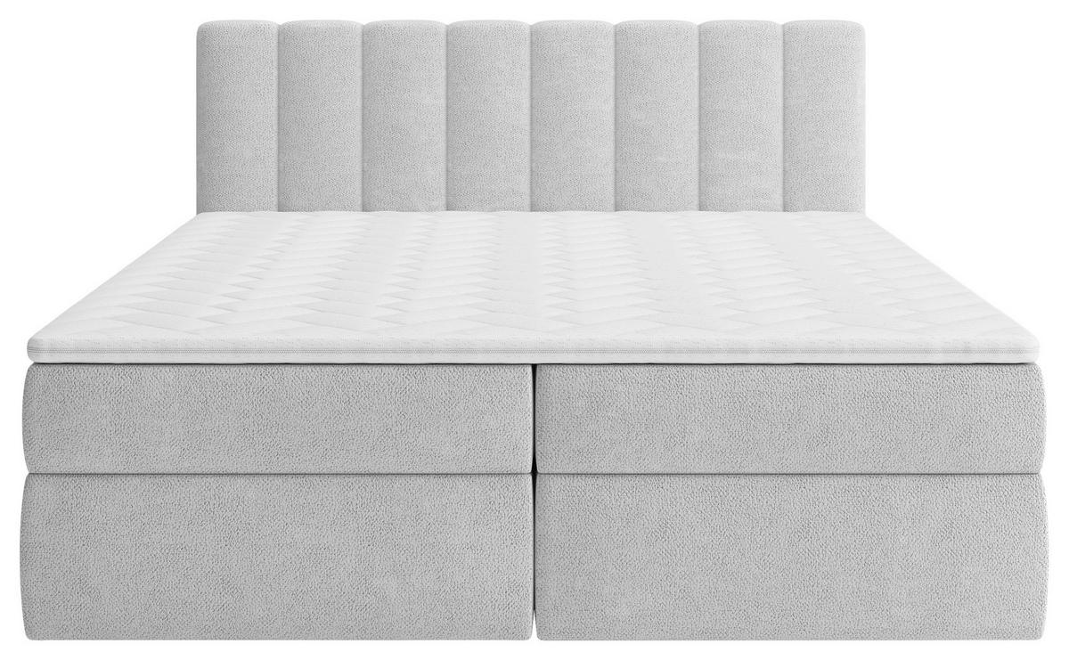 Boxspringová posteľ MALA 180x200 cm, sivá - čierna/sivá, Modern, drevo/kompozitné drevo (180/200cm) - Bessagi Home