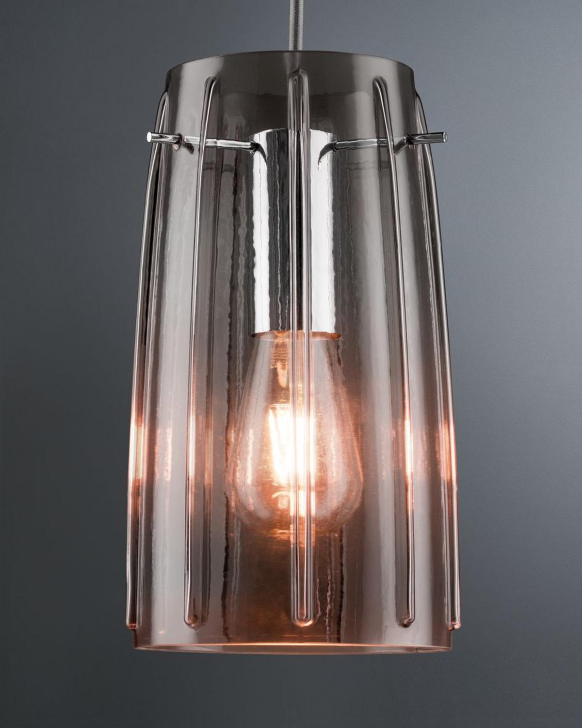 Schienensystem Urail Leuchtenschirm 95352 Rauchglas - Design, Glas (28cm) - Paulmann