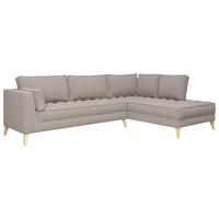 Ecksofa Doti - Taupe/Naturfarben, Design, Textil (310/204cm) - MID.YOU