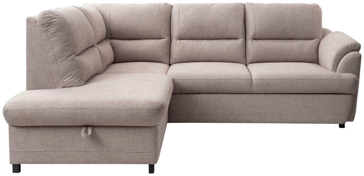 Ecksofa Gusto Greige S: 200x240 cm - Greige/Schwarz, Basics, Textil (200/240cm)