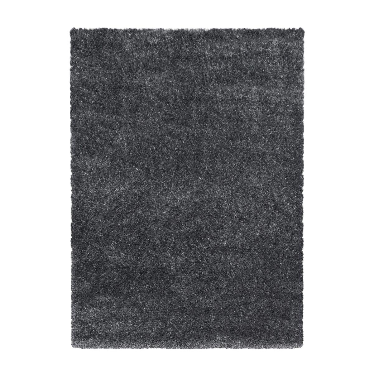 Hochflor Teppich Grau Brilliant 80x150 cm - Grau, Basics, Textil (80/150cm)