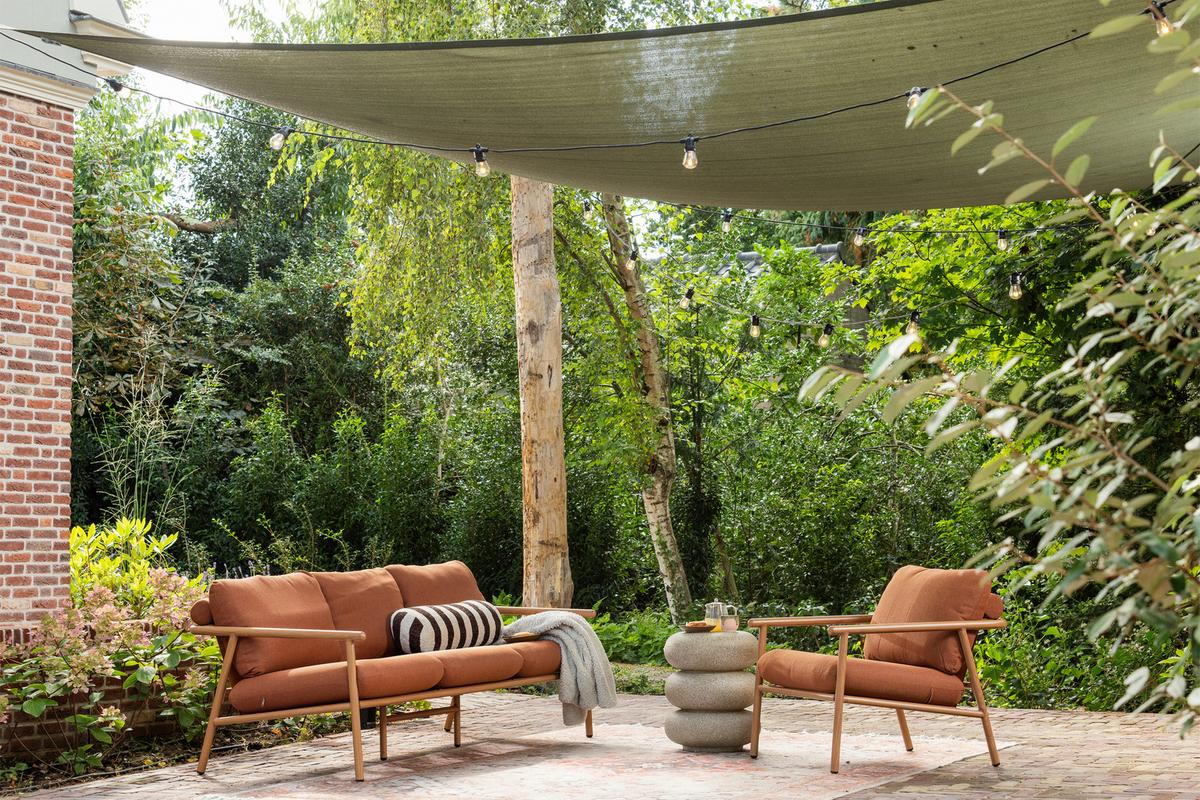 Beistelltisch Laurel Beige B: 40 cm - Beige, Design, Metall (40/40/50cm) - Livetastic