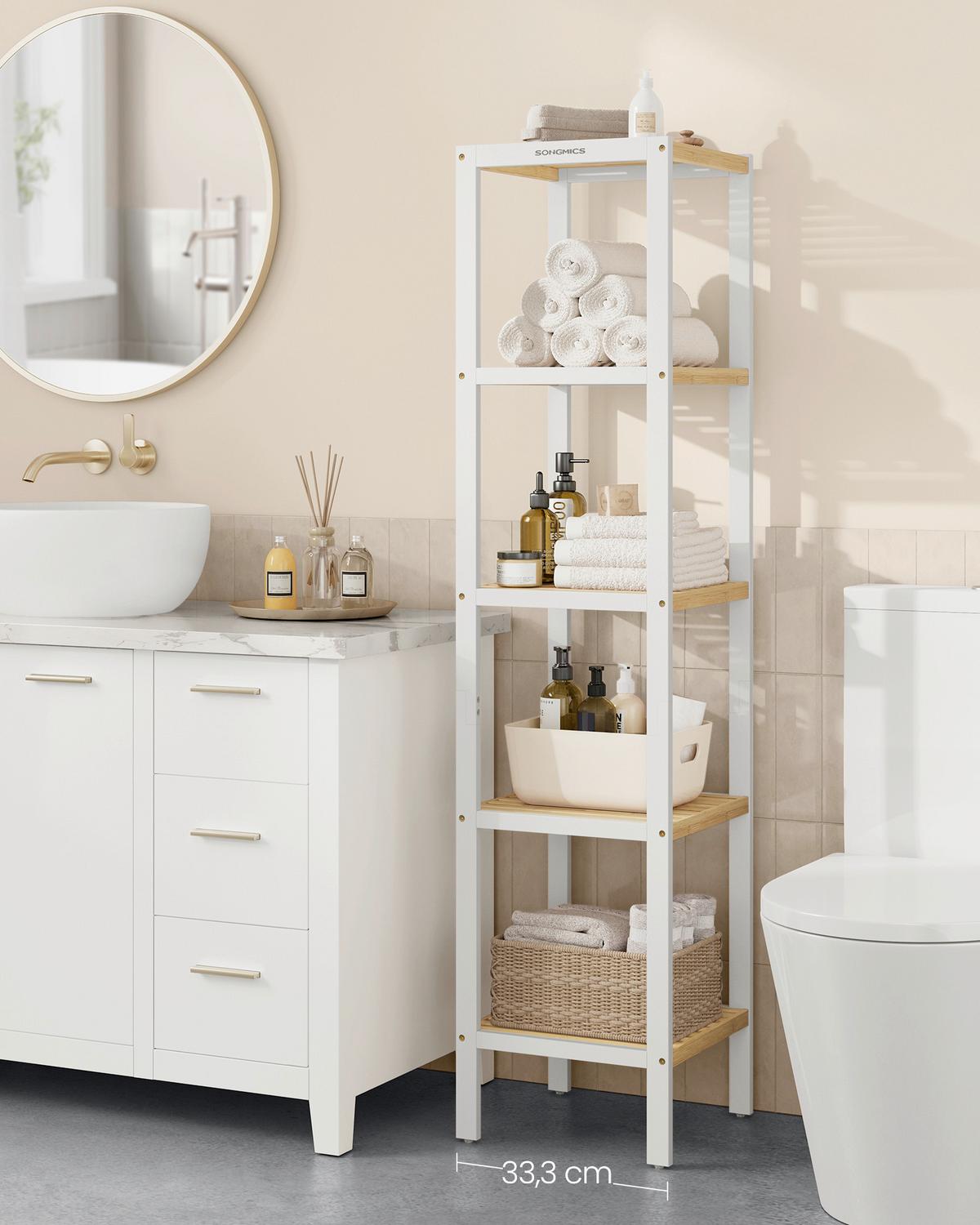 REGAL Naturfarben/Weiß B: 33 cm - Naturfarben/Weiß, Basics, Naturmaterialien (33/146/33cm)