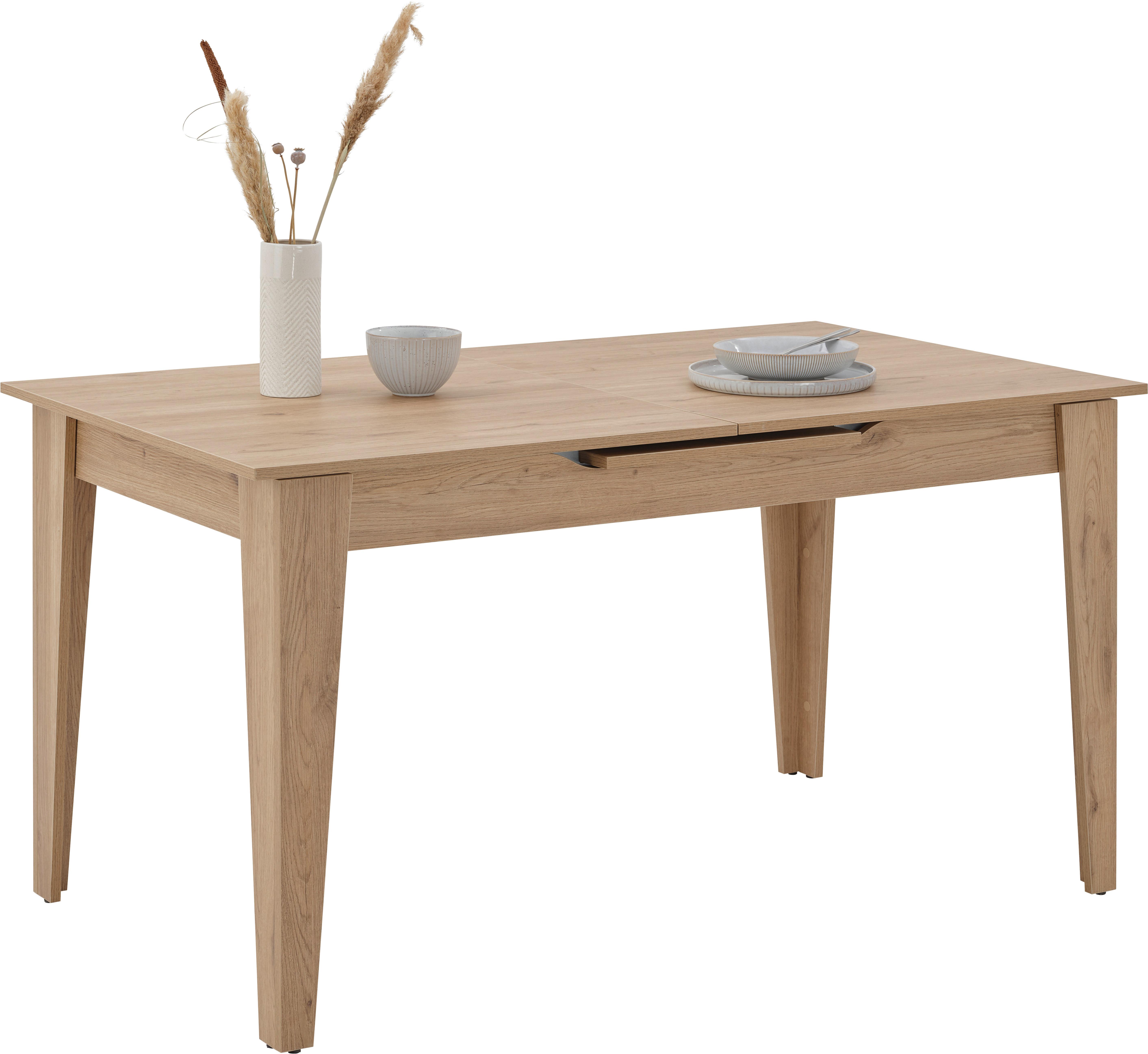 Esstisch Ausziehbar Andorra 140-180x75x80 Cm Eiche - Eiche Artisan, KONVENTIONELL, Holz (140-180/75/80cm)