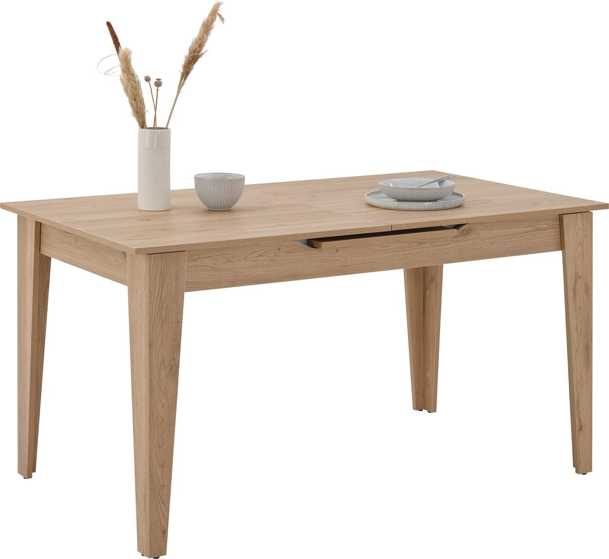 Esstisch ausziehbar Andorra 140-180x75x80 cm Eiche - Eiche Artisan, KONVENTIONELL, Holz (140-180/75/80cm)