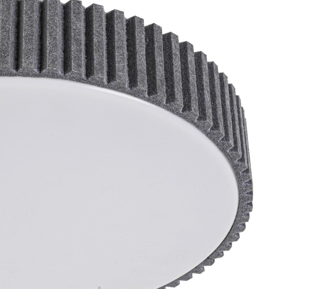 STROPNÍ LED SVÍTIDLO FILZI - šedá/bílá, Moderní, kov/textil (30/8,5cm) - Mömax