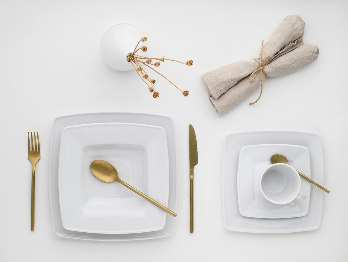 Kombiservice Victoria Porzellan 6 Personen - Weiß, Basics, Keramik - Creatable