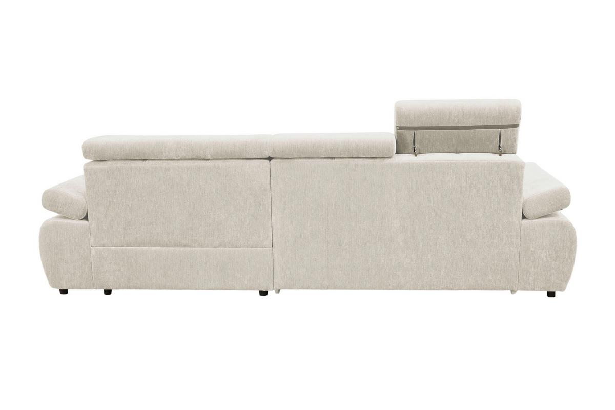 Rohová sedačka VEGAS, pravá, béžová žinylka - černá/béžová, Design, dřevo/textil (294/173cm)