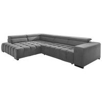 Eckschlafsofa Elias Neu Grau S: 201 Cm - Schwarz/Grau, Design, Textil (201/307cm) - Livetastic