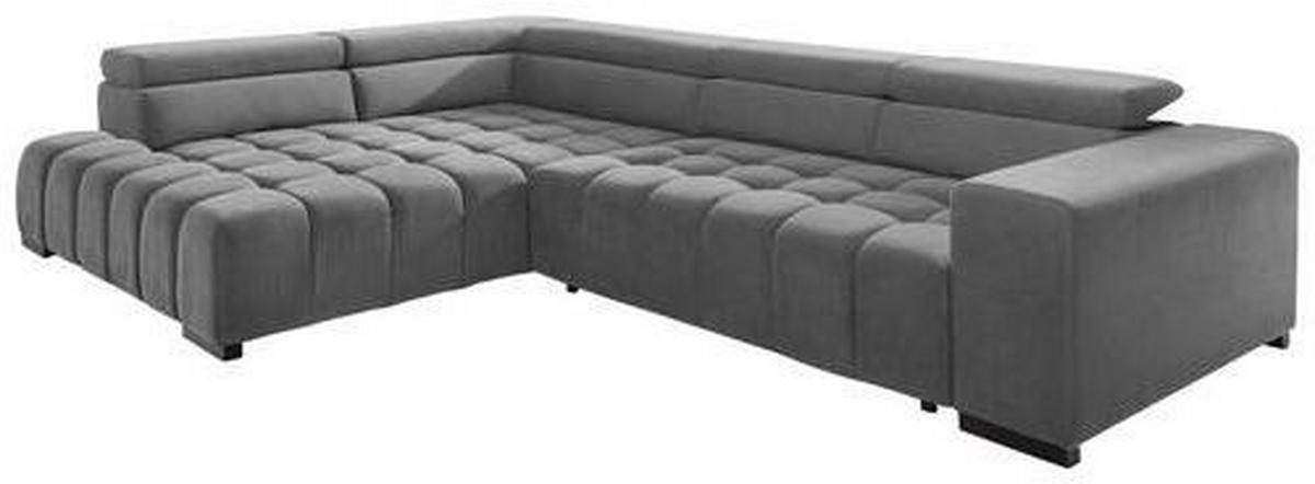 Eckschlafsofa Elias Neu Grau S: 201 Cm - Schwarz/Grau, Design, Textil (201/307cm) - Livetastic