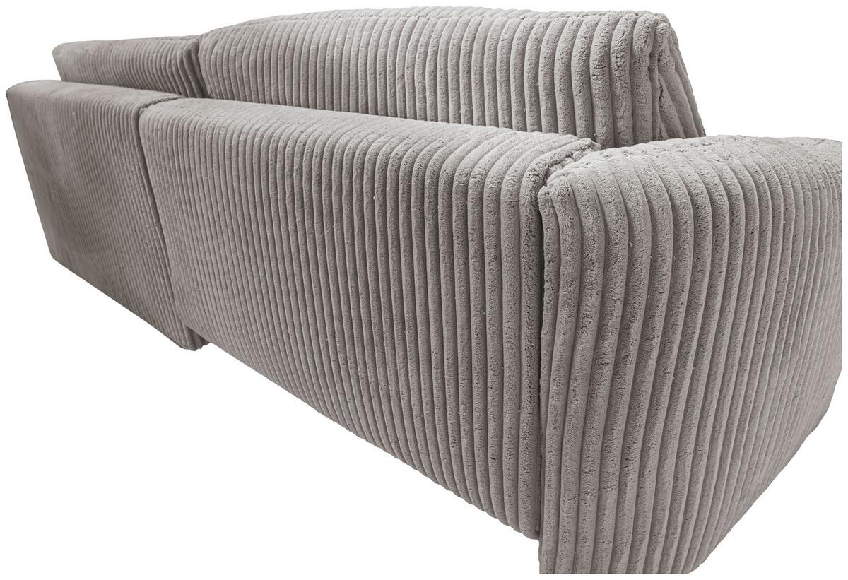 Ecksofa Lush, Taupe Schenkel: 161x284 cm - Taupe/Silberfarben, Design, Textil (161/284cm) - Livetastic