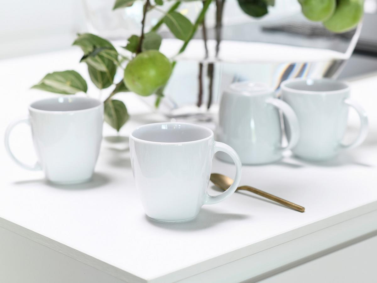 Kaffeebecher Porzellan 300 Ml 6 Stk. Victoria - Weiß, Basics, Keramik - Creatable