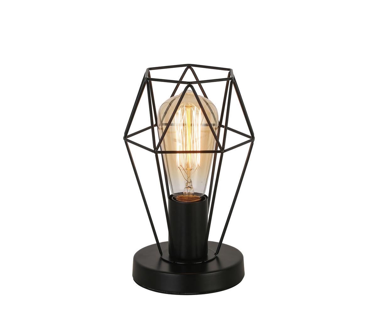 Tischlampe Kasia Schwarz mit Schnurschalter - Schwarz, ROMANTIK / LANDHAUS, Metall (14/22cm) - James Wood