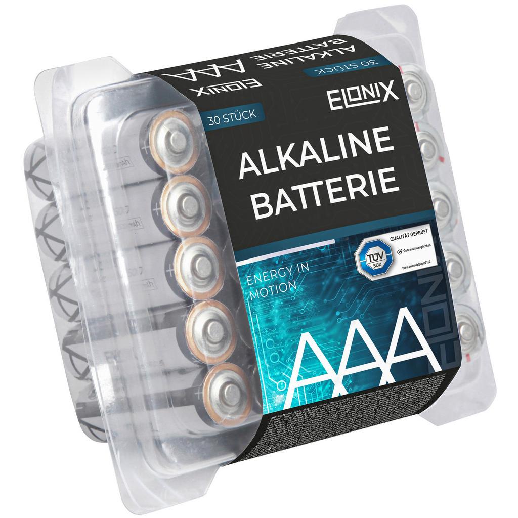 Batterien Alkaline AAA 1,5 V 30 Stk.