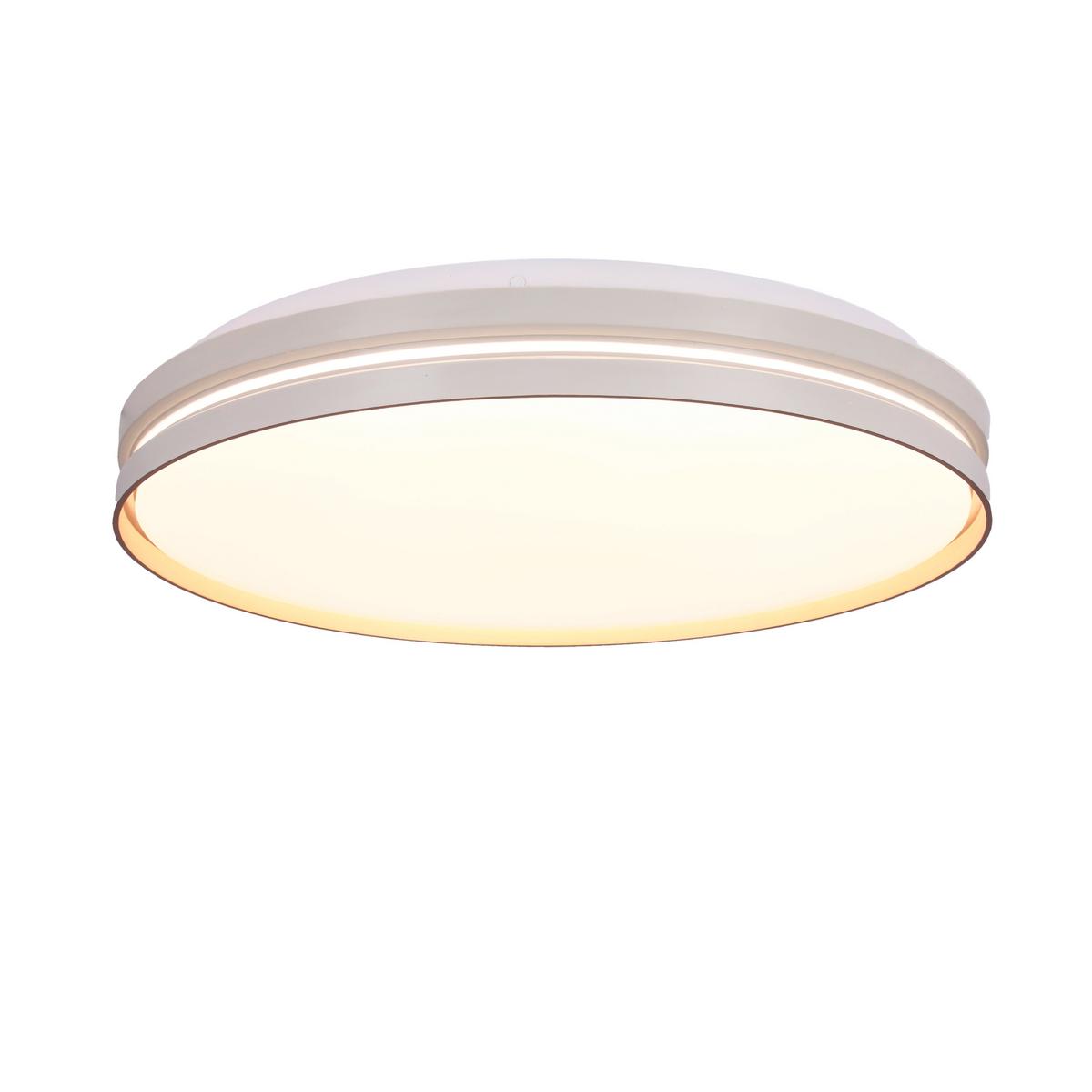 LED-Deckenleuchte Montana - Goldfarben/Weiß, KONVENTIONELL, Kunststoff/Metall (40/40/7cm)
