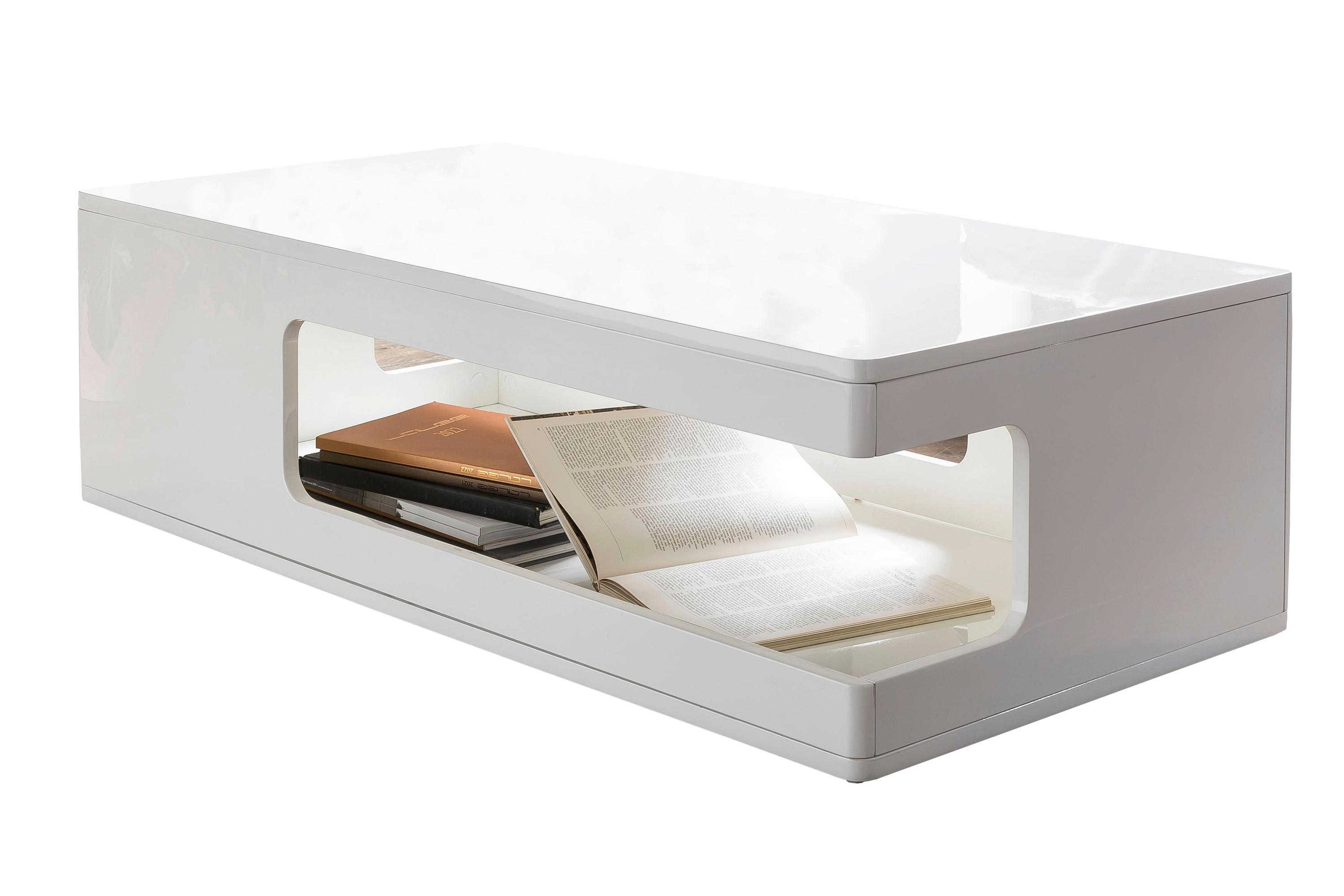 Couchtisch Weiß Hochglanz L: 120 cm