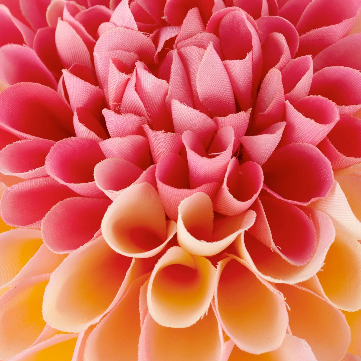 Umelá kvet georgína DAHLIE I -PAZ- - marhuľová/zelená, Basics, kov/textil (73cm) - Mömax