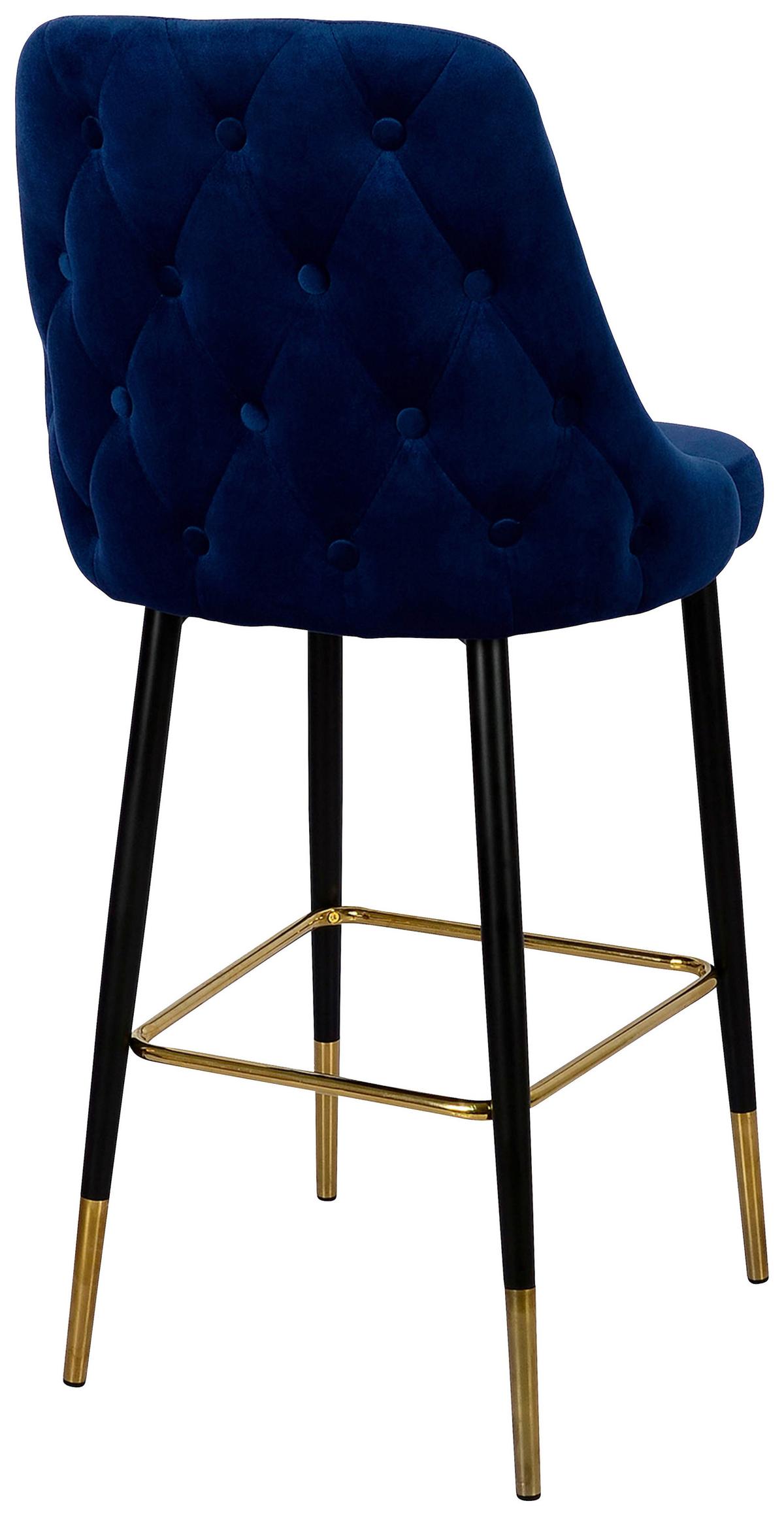 Barová židle MOJO - modrá/černá, Moderní, kov/textil (53/110/57cm) - MID.YOU